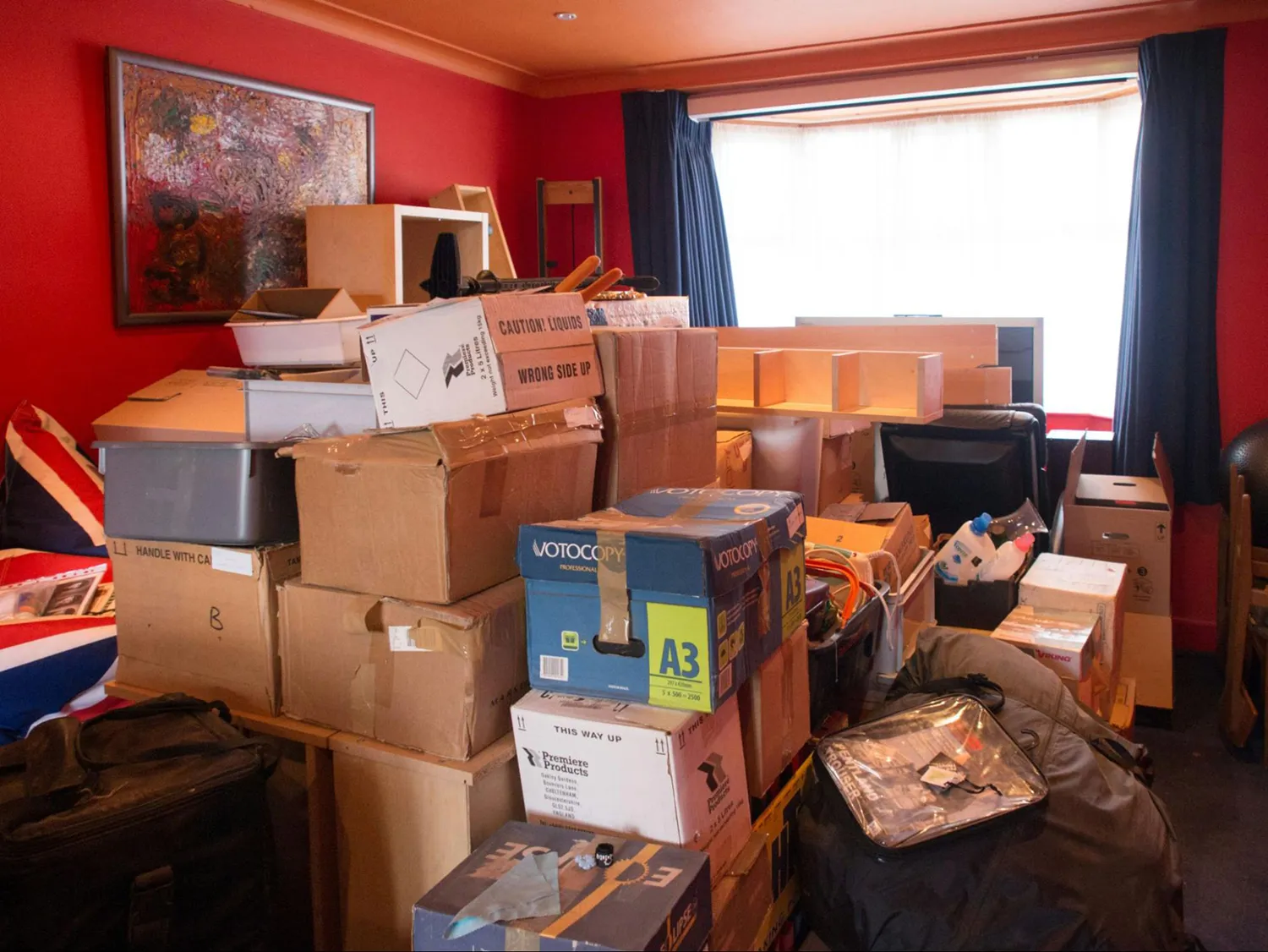 Boxes prepared for a move